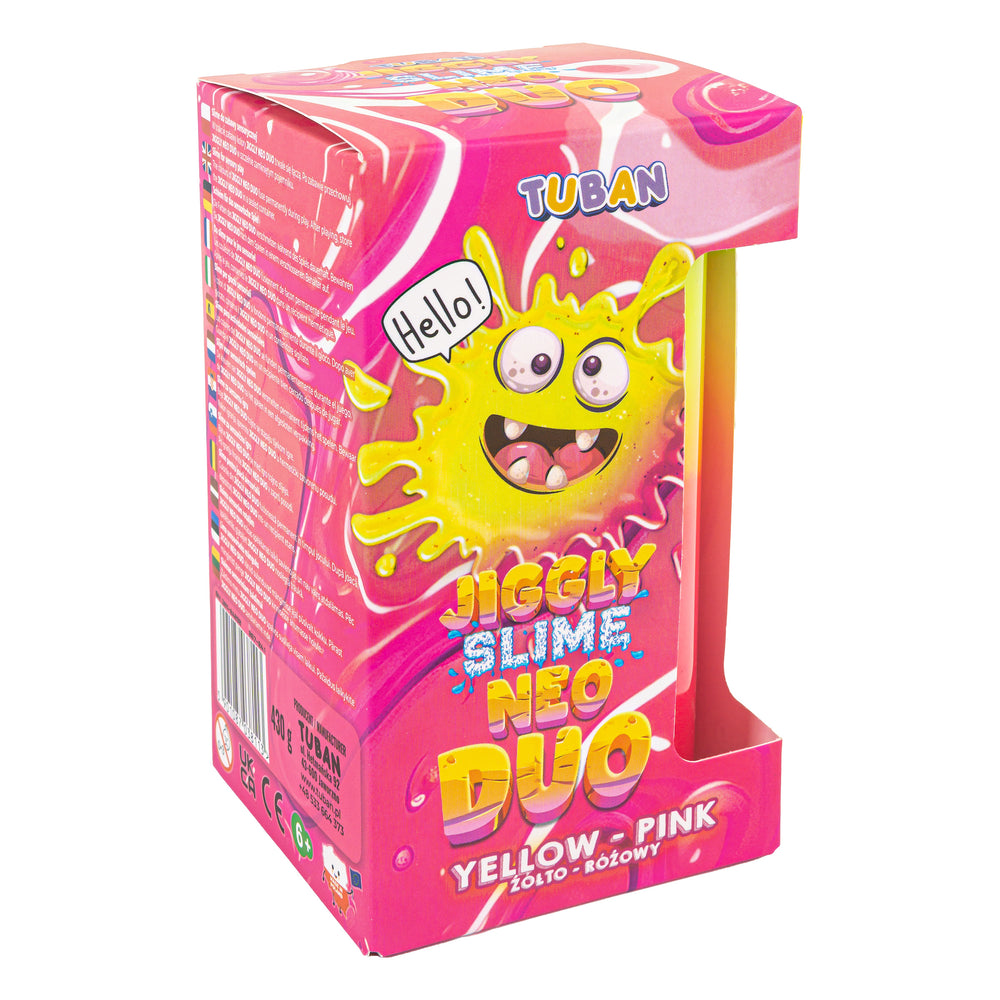 JIGGLY SLIME NEO DUO Set – gelb-rosa 430 g