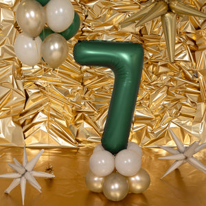 Folienballon 86 cm – Zahl 7, flaschengrün