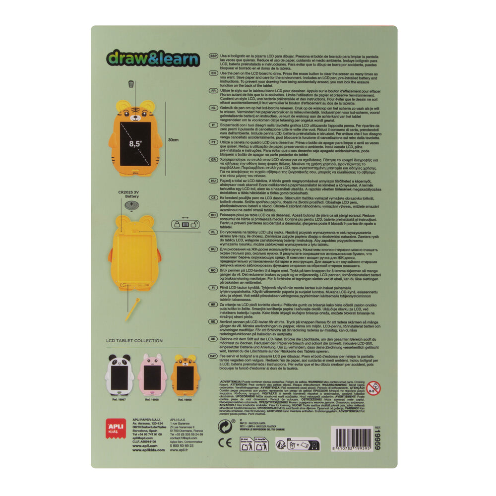Magisches LCD-Zeichentablett – Tiger - tablude.com