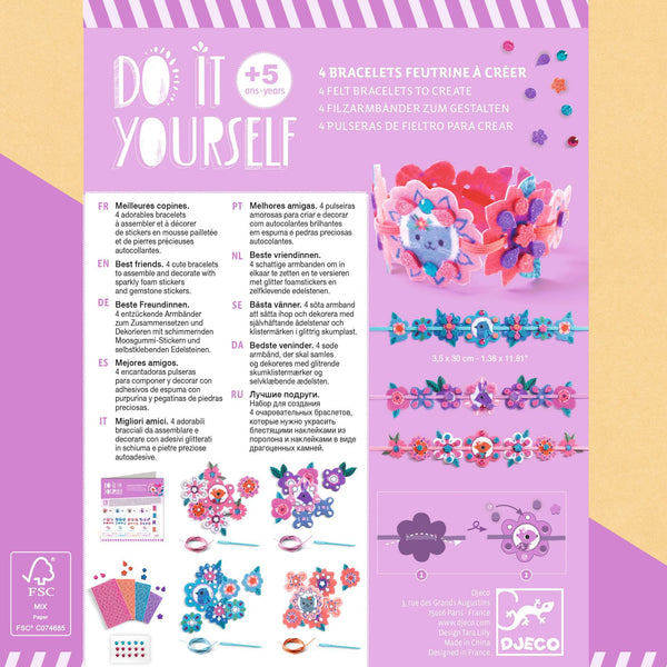 Kreativsets zum Selbermachen - 4 Freundschaftsarmbänder - tablude.com