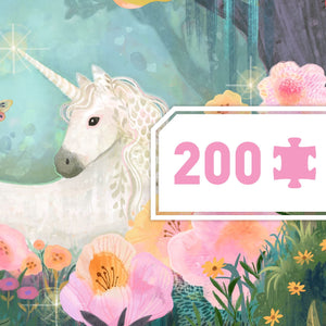 Papp-Puzzle  - Einhörner 200 Teile - tablude.com