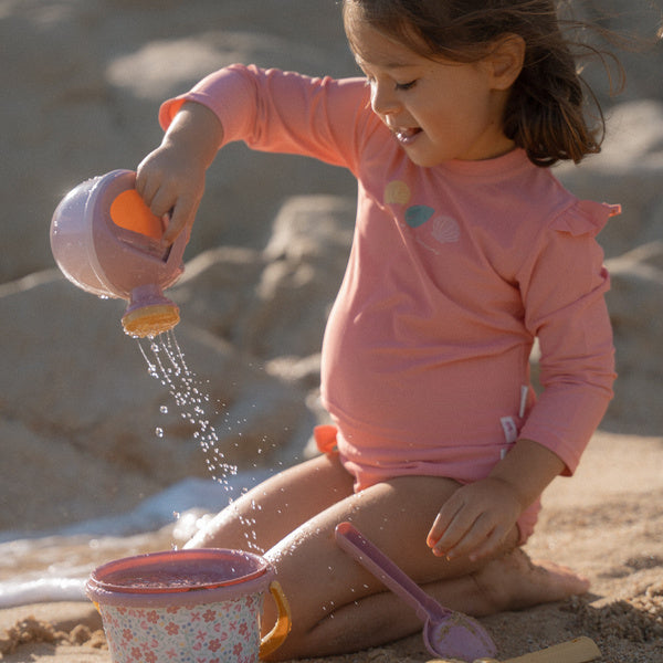 5-teiliges Strandset – Pink Flowers - tablude.com