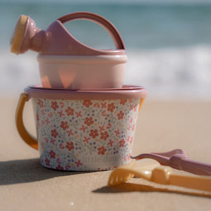 5-teiliges Strandset – Pink Flowers - tablude.com
