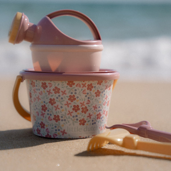 5-teiliges Strandset – Pink Flowers - tablude.com