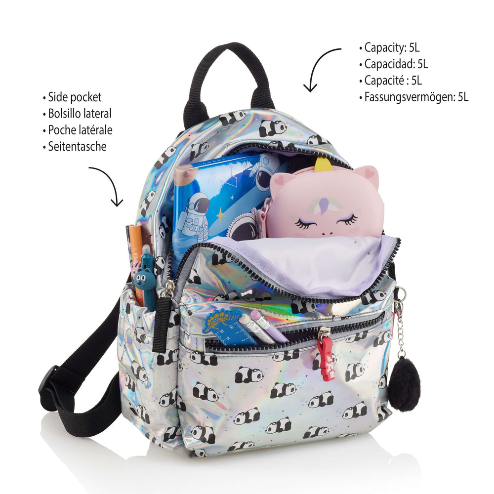 Kleiner holografischer Rucksack – Panda 5 l