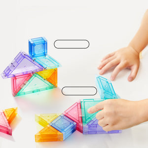 Magnetische Bausteine – Tangram 3D mit Sanduhr 7 Teile - tablude.com