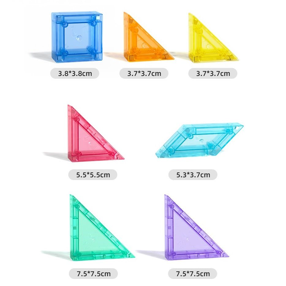 Magnetische Bausteine – Tangram 3D mit Sanduhr 7 Teile - tablude.com