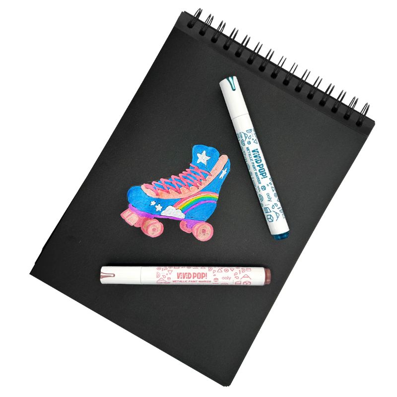 Metallic-Acrylmarker – kräftige Farben – Vivid Pop, 8er-Set