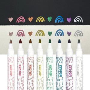 Metallic-Acrylmarker – kräftige Farben – Vivid Pop, 8er-Set