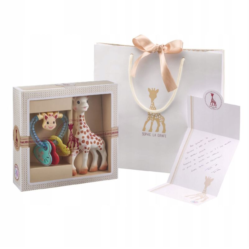 Geschenkset Sophie la girafe mit Herzrassel - tablude.com