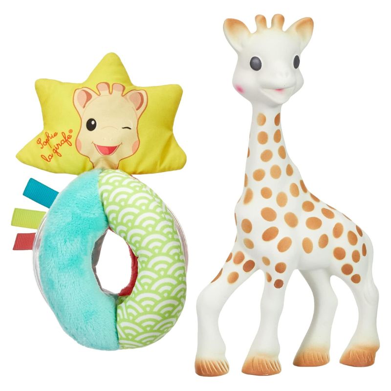 Geschenkset Sophie la girafe mit weicher Rassel - tablude.com