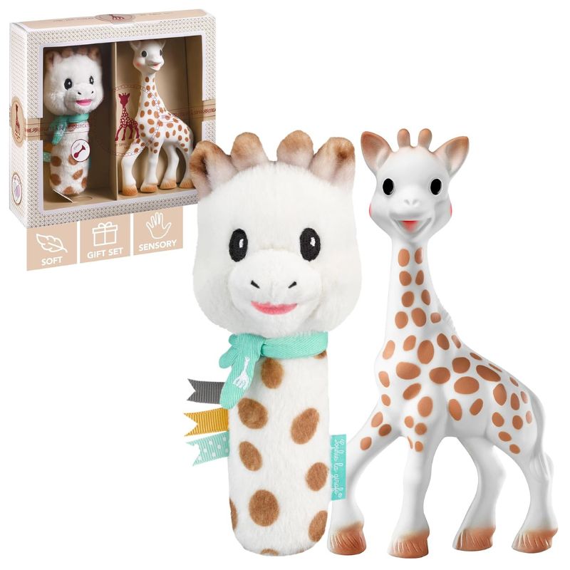 Geschenkset Sophie la girafe mit Plüschrassel - tablude.com