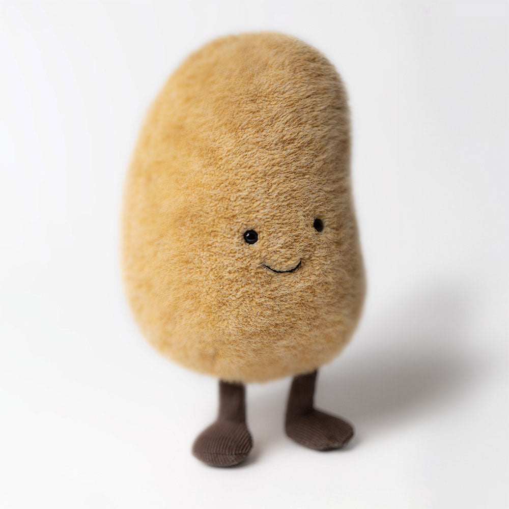 Jellycat Plüsch-Kartoffel 19 cm Kuscheltier mit freundlichem Gesicht und weichem braunem Fell