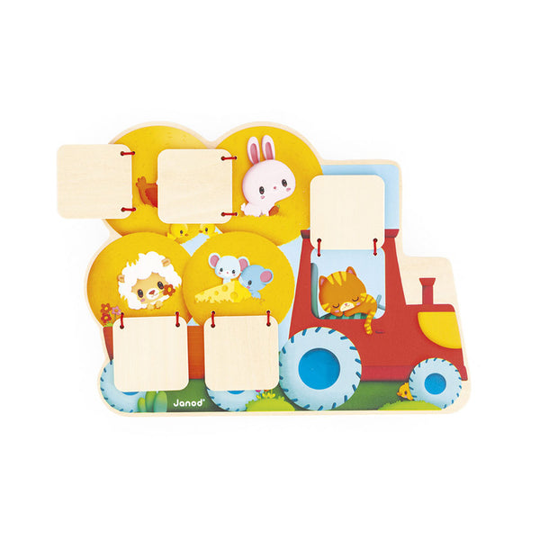 Holztafel zum Suchen und Finden – Traktor Bauernhof 12m+ - tablude.com