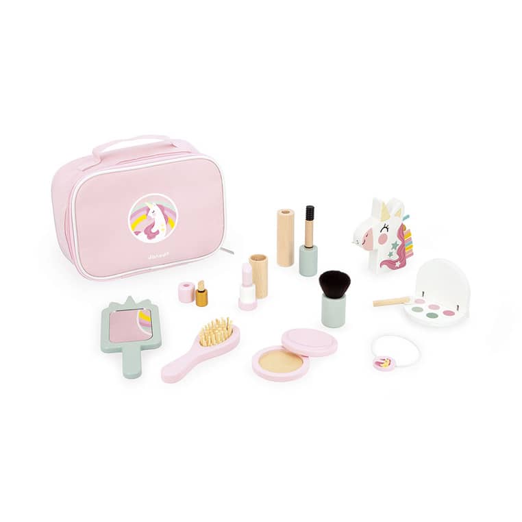 Kosmetiktasche mit 10 Accessoires – Kleine Miss Einhorn