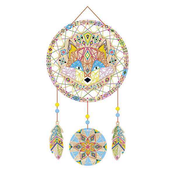 Kreativset 3D String Art – Leuchtender Traumfänger 8+