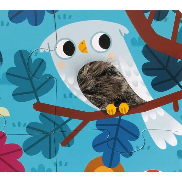 Sensorisches Puzzle – Waldtiere, 20 Teile, 2+