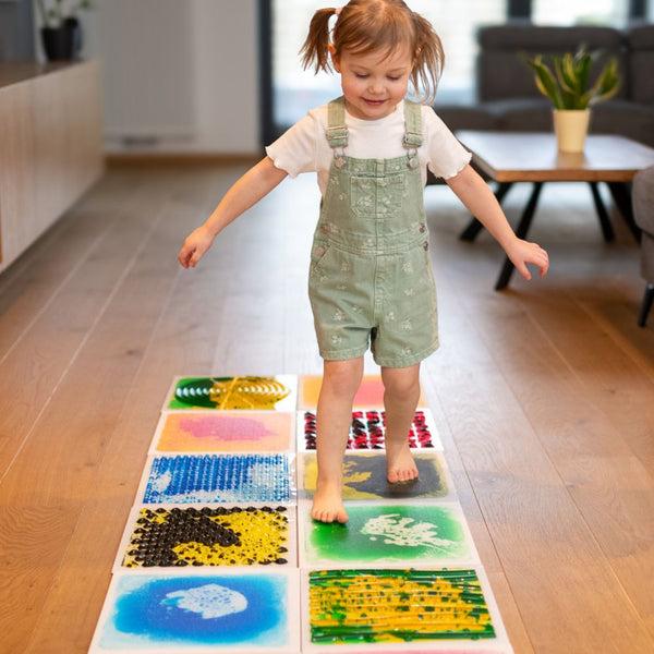 Sensorischer Pfad Flüssigkeitsplatten 30 cm 6 Stück