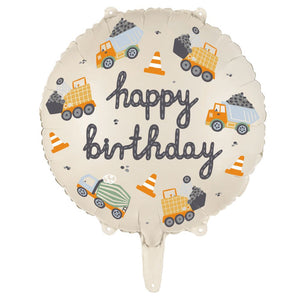 Folienballon – Baufahrzeuge Happy Birthday 45 cm