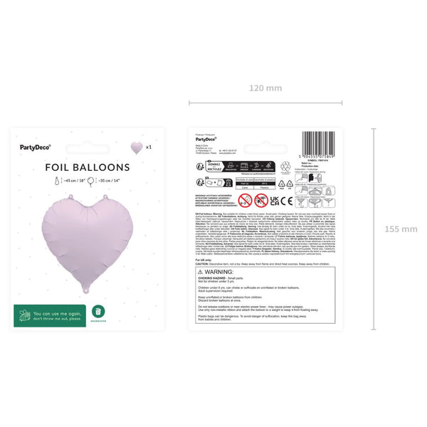 Folienballon – Violettes Herz 48 cm