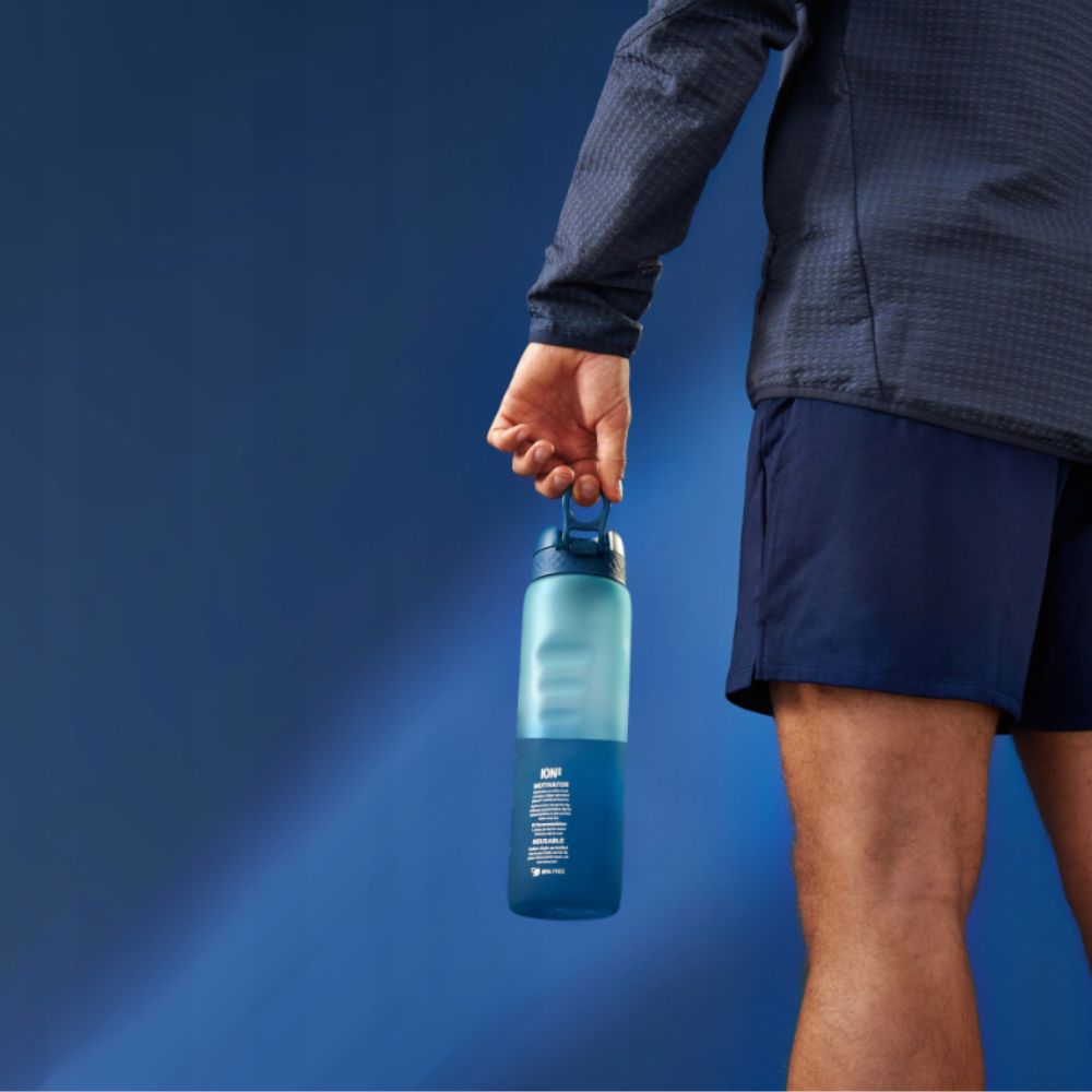Trinkflasche 1000 ml - Motivator Farbverlauf Deep Teal/Sonic Blue