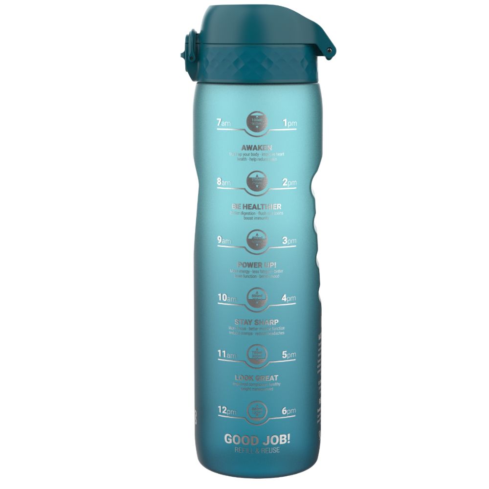 Trinkflasche 1000 ml - Motivator Farbverlauf Deep Teal/Sonic Blue