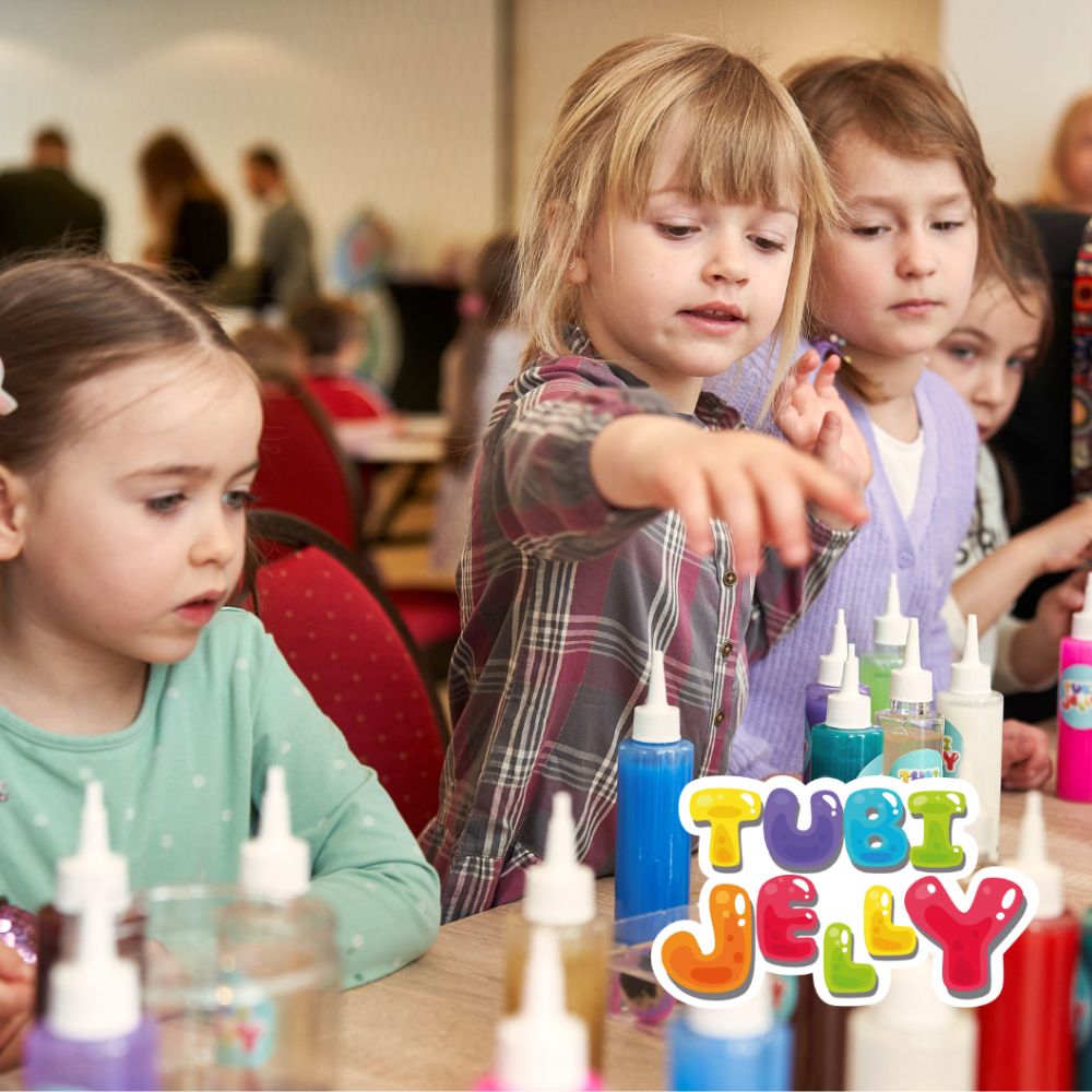 Tubi Jelly Satz von 6 Farben + kleines Aquarium - Zahlen