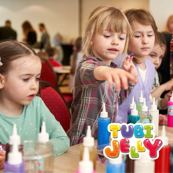 Tubi Jelly Satz von 6 Farben + kleines Aquarium - Zahlen