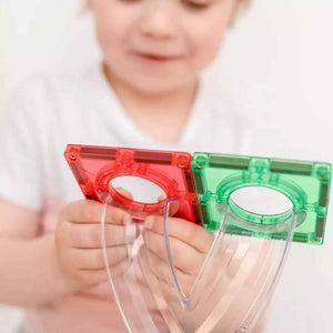 Klocki magnetyczne kulodrom Connetix - Rainbow Super Ball Run Pack 134 el.