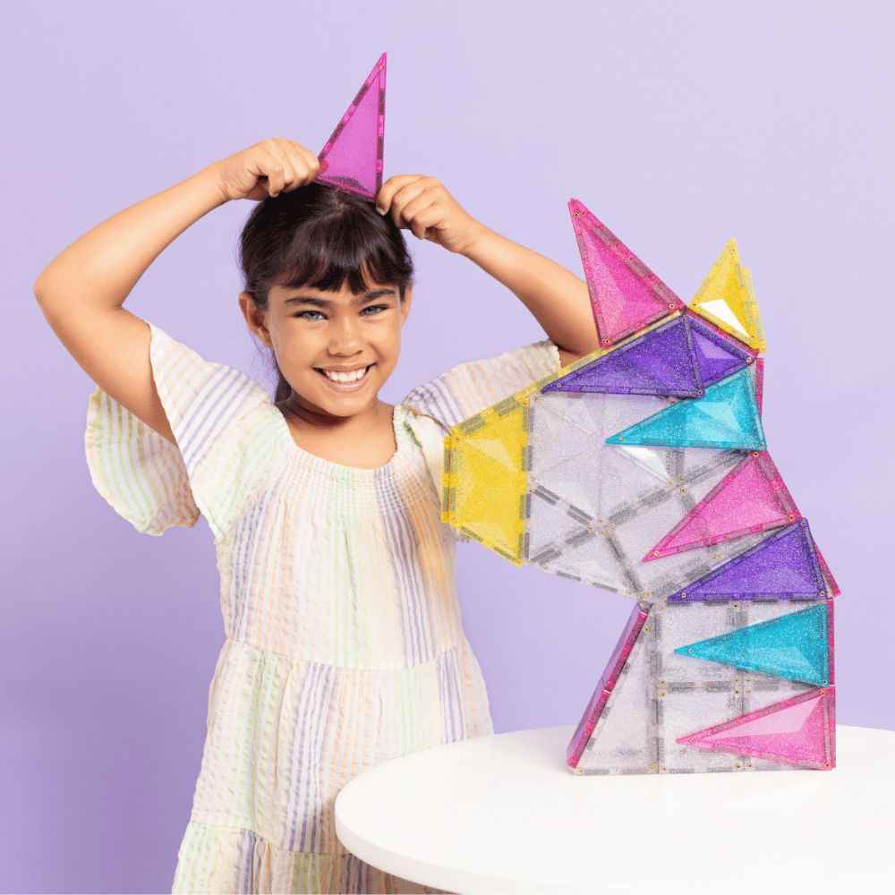 Magnetklötze – Glitter Unicorn Pack 56 Teile