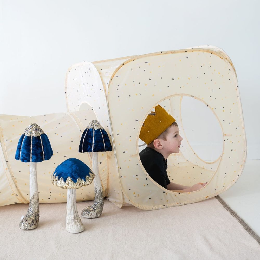3-in-1-Zelt-Set für Kinder mit Tunnel  - Terrazzo Beige