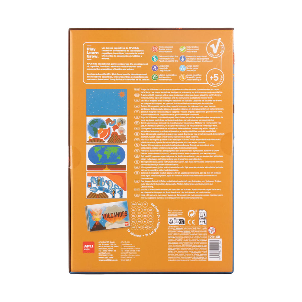 Magnetisches Lernpuzzle mit Buch – Vulkan