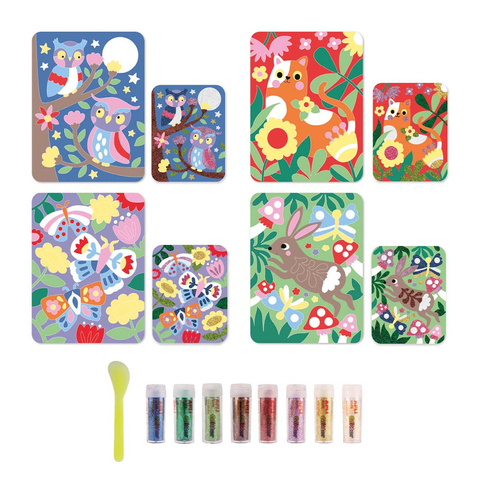 Kunstset mit BIO-Glitter – Glitter art