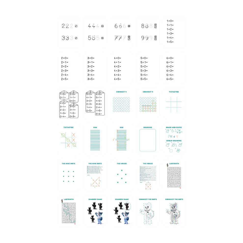 Ersatzkarten für das Kidydraw Mini-Tablet – Spiele und Bildung, 60 Stück