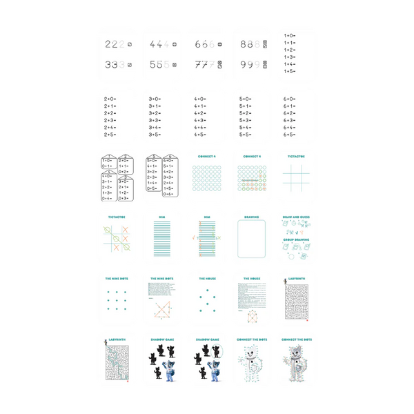Ersatzkarten für das Kidydraw Mini-Tablet – Spiele und Bildung, 60 Stück