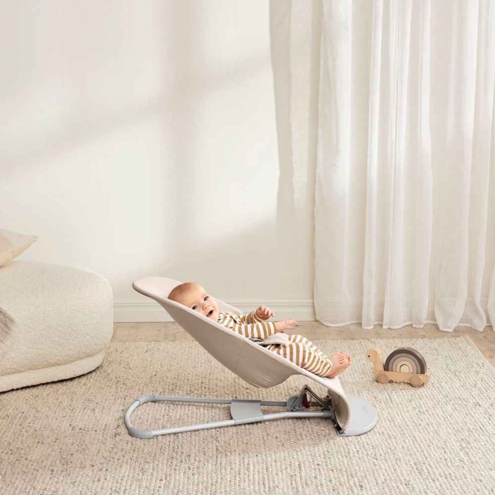 Leżaczek BABYBJORN BLISS WOVEN - Jasny Beż melanż