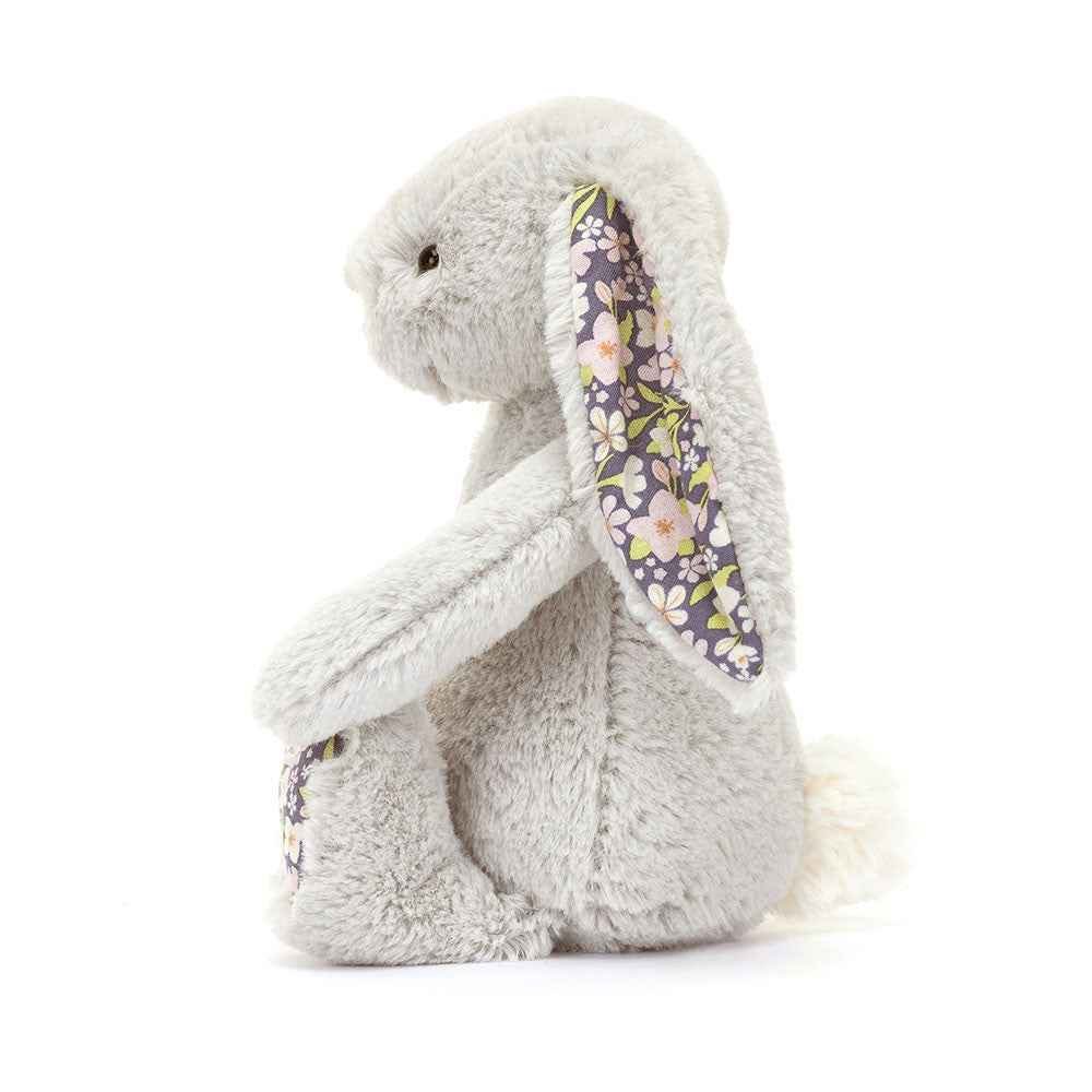 Pluszowy królik z kwiecistymi uszami Bloom Jellycat - srebrny 18 cm