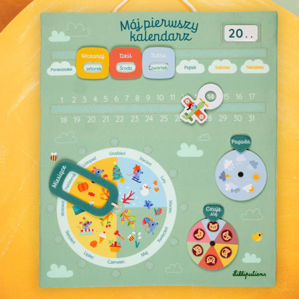 Weiche Lerntafel (PL) – Mein erster Kalender (ab 3 Jahren)