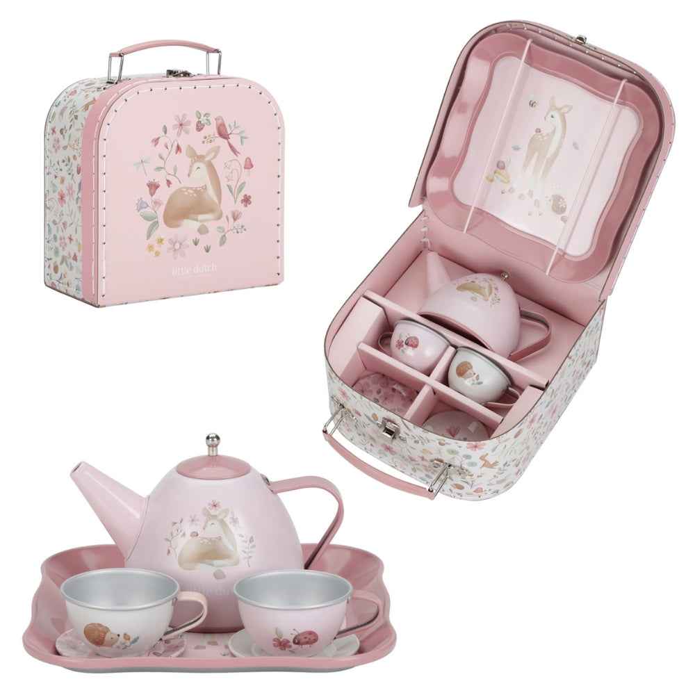 Zestaw do herbaty w walizeczce Little Dutch - Fairy Garden