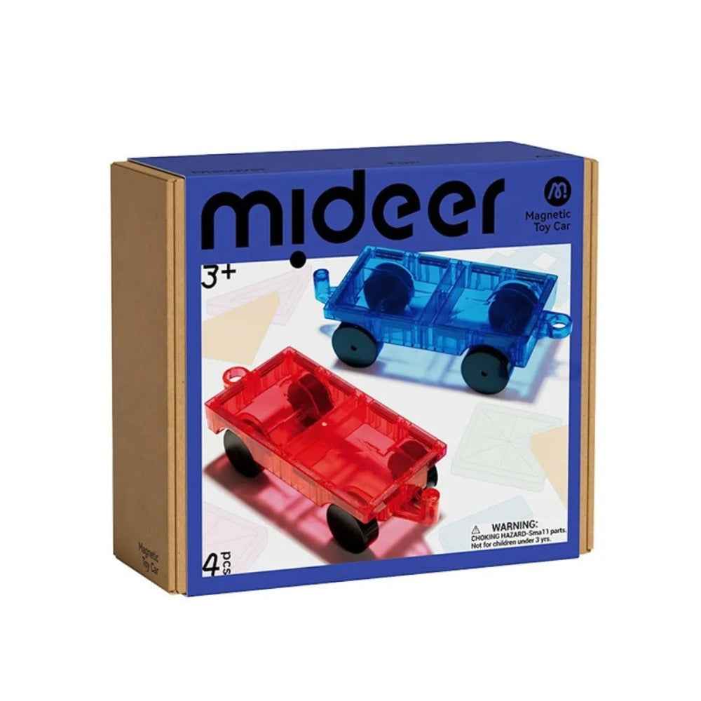Magnetische Fahrzeugbasen – 4er Set für kreative Baufahrzeuge