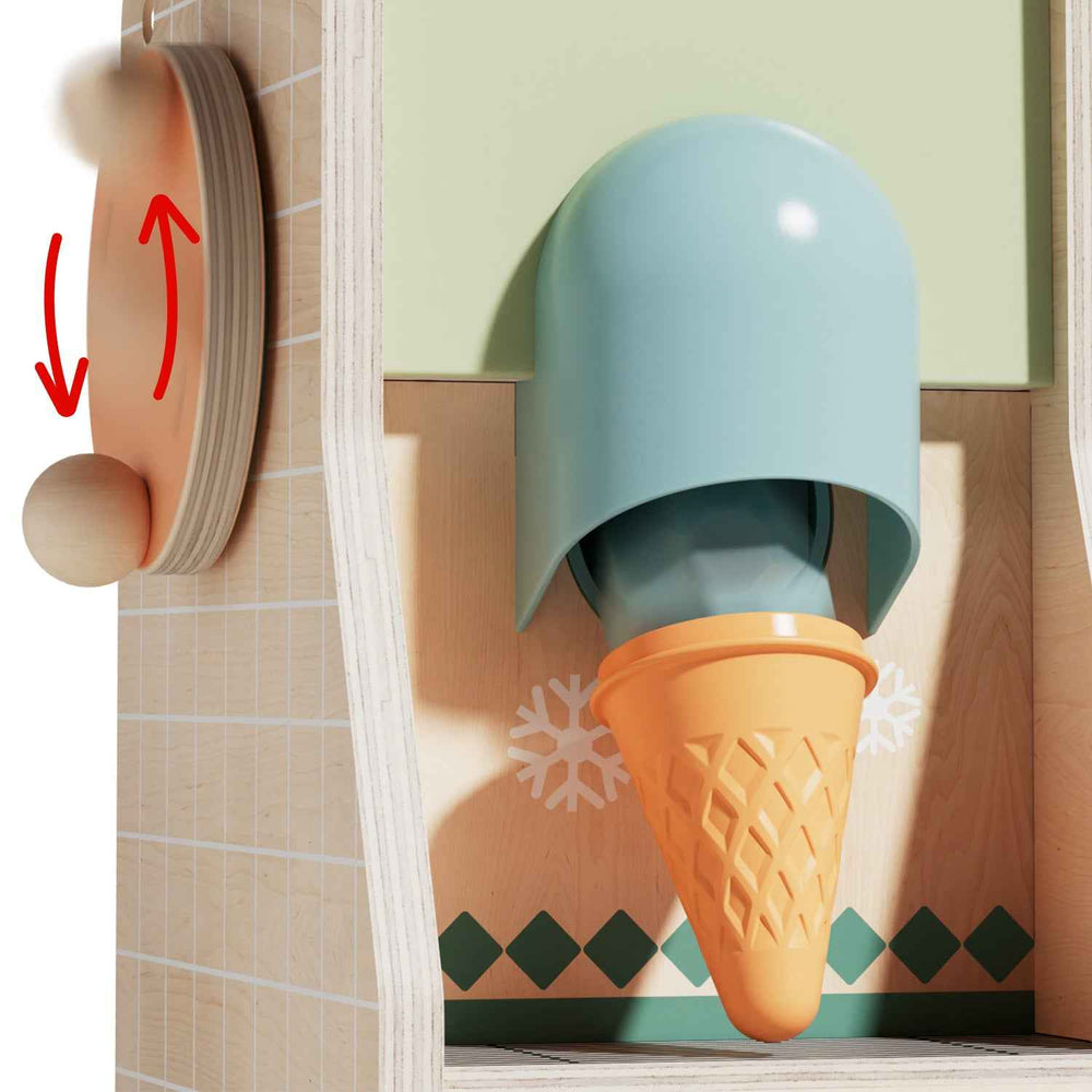 Große Eisdiele aus Holz