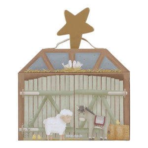 Weihnachtskrippe aus Holz - X-MAS