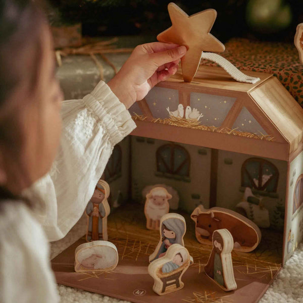Weihnachtskrippe aus Holz - X-MAS
