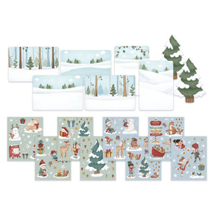 Little Dutch Weihnachts-Stickerset - Lieferumfang mit Postkarten und Stickerbögen