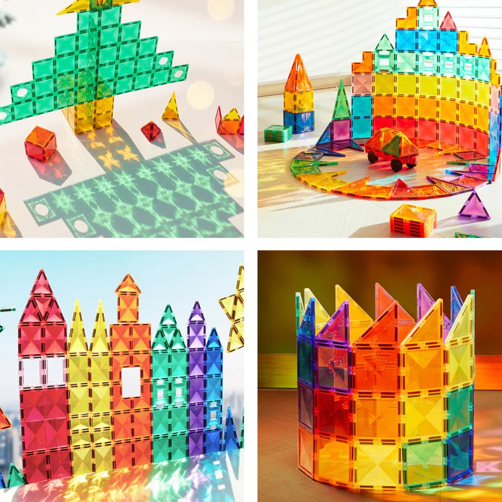 Magnetbausteine – 100-teiliges Set mit Autos