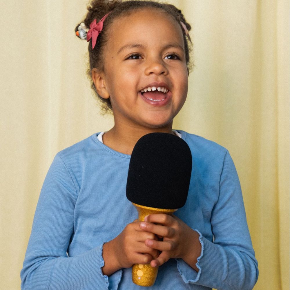 Glitter Groove Karaoke Microphone - Gold