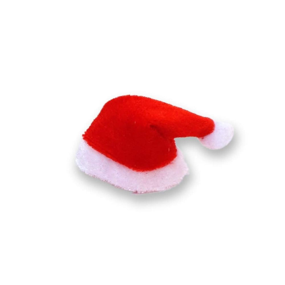 Eine Weihnachtsmannmütze für ein Alpaka