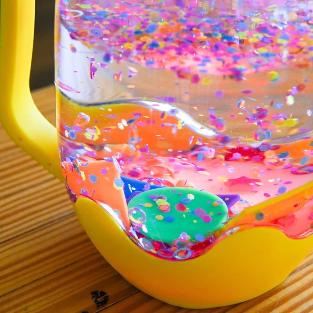 Set mit sensorischen Accessoires für Gläser – Formen Sensorische Kugel Happy Bubbles – Entchen