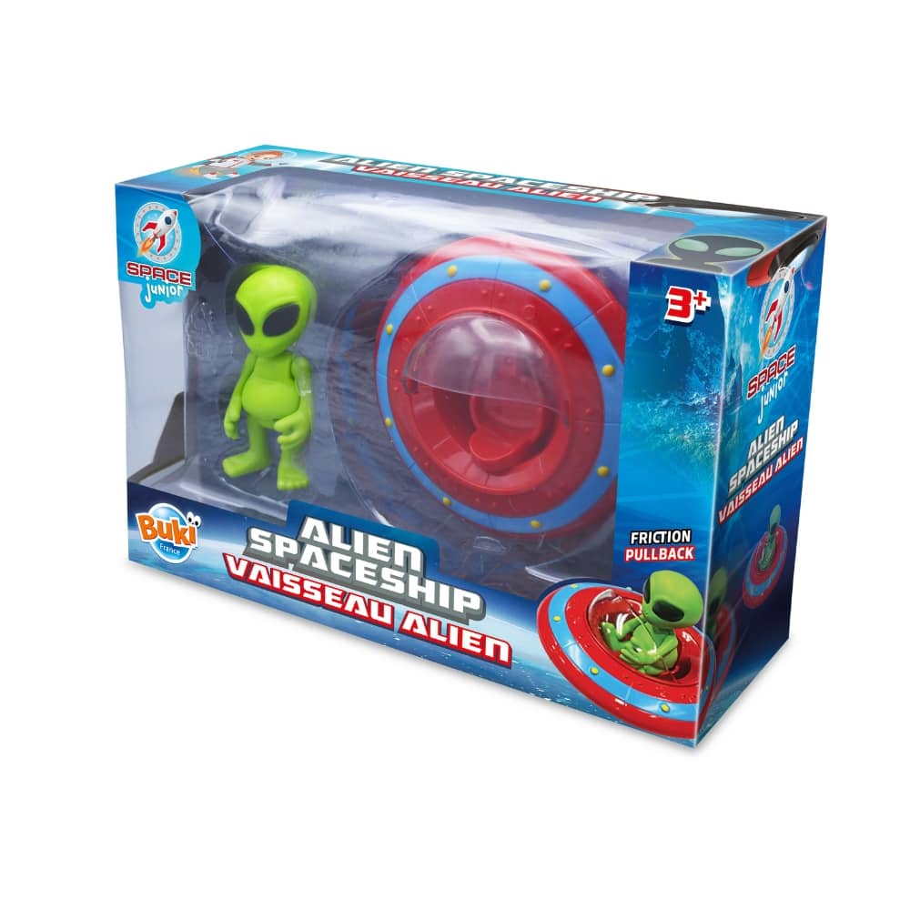 UFO-Raumschiff mit Außerirdischem