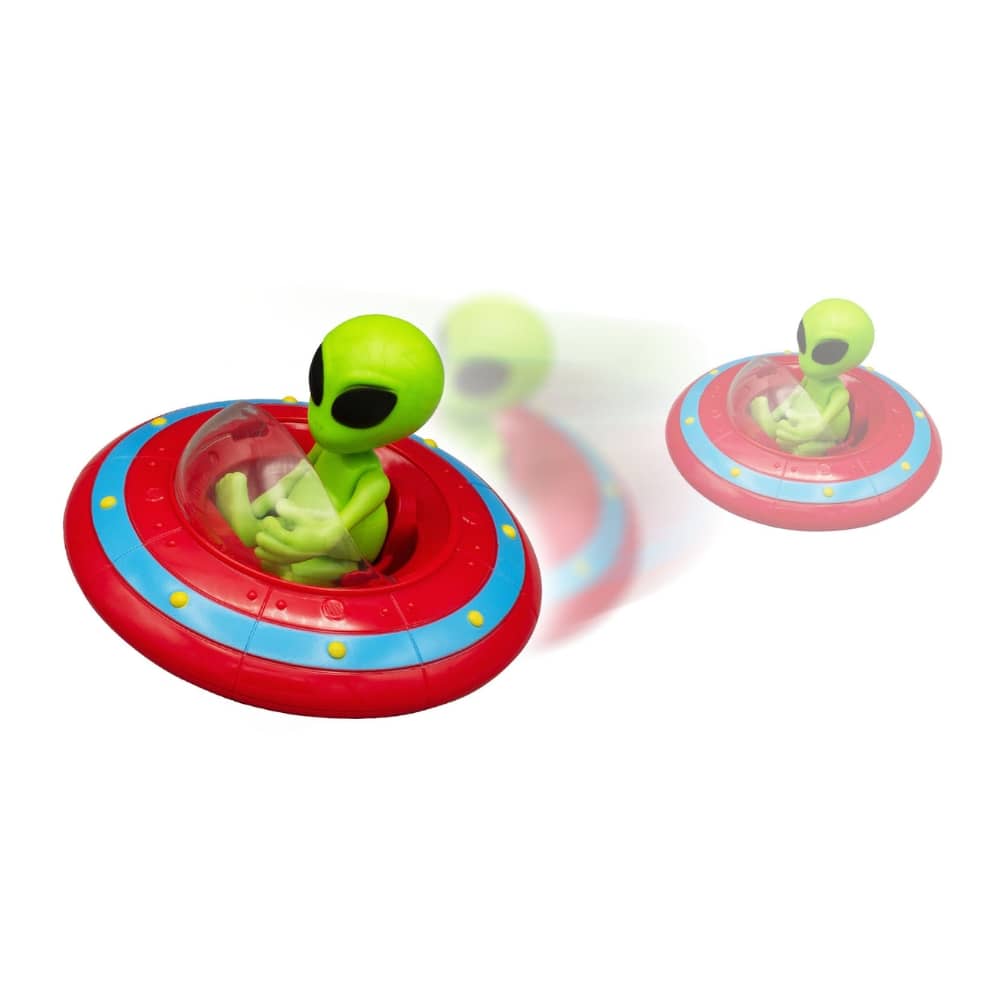 UFO-Raumschiff mit Außerirdischem